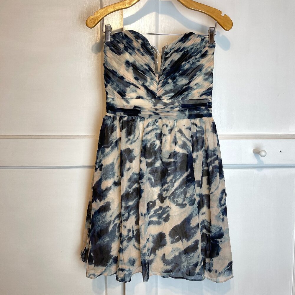 Little Mistress London Strapless Pleated Smocked Chiffon Dress from ModCloth